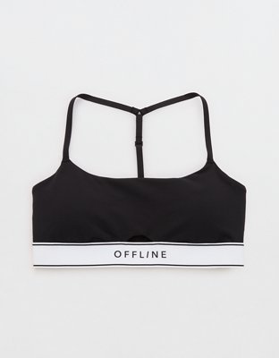 OFFLINE By Aerie The Hugger Logo Elastic Sports Bra