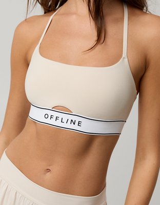 OFFLINE By Aerie The Hugger Logo Elastic Sports Bra