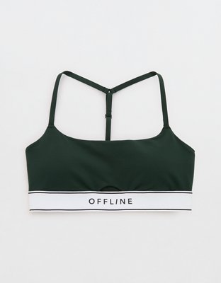 OFFLINE By Aerie The Hugger Logo Elastic Sports Bra