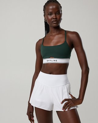 OFFLINE By Aerie The Hugger Logo Elastic Sports Bra
