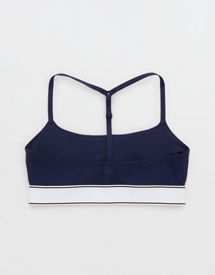 OFFLINE By Aerie The Hugger Logo Elastic Sports Bra