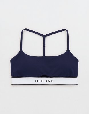 OFFLINE By Aerie The Hugger Logo Elastic Sports Bra
