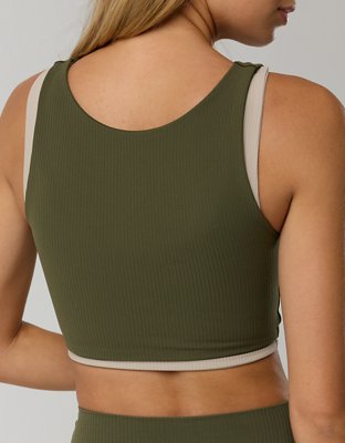 OFFLINE By Aerie Real Me XTRA Rib Switch Up High Neck Sports Bra