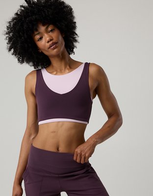 OFFLINE By Aerie Real Me XTRA Rib Switch Up V-Neck Sports Bra