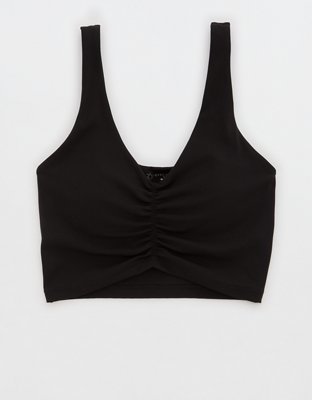 OFFLINE By Aerie Real Me Low Key Ruched Longline Sports Bra
