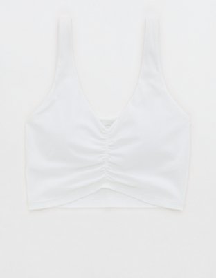 OFFLINE By Aerie Real Me Low Key Ruched Longline Sports Bra