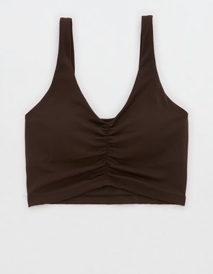 OFFLINE By Aerie Real Me Low Key Ruched Longline Sports Bra