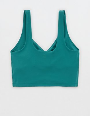 OFFLINE By Aerie Real Me Low Key Ruched Longline Sports Bra