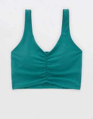 OFFLINE By Aerie Real Me Low Key Ruched Longline Sports Bra