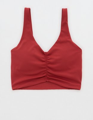OFFLINE By Aerie Real Me Low Key Ruched Longline Sports Bra