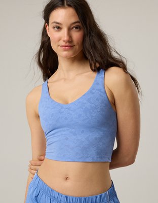OFFLINE By Aerie Lace Low Key Longline Sports Bra