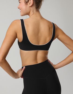 OFFLINE By Aerie Real Me XTRA Rib Picot Sports Bra