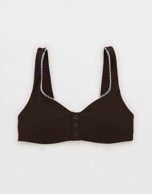 OFFLINE By Aerie Real Me XTRA Rib Picot Sports Bra