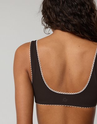 OFFLINE By Aerie Real Me XTRA Rib Picot Sports Bra