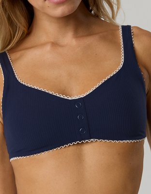 OFFLINE By Aerie Real Me XTRA Rib Picot Sports Bra