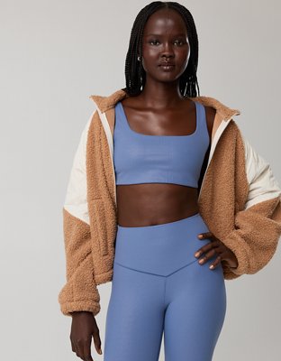 OFFLINE By Aerie Real Me XTRA Rib Foil Classic Sports Bra