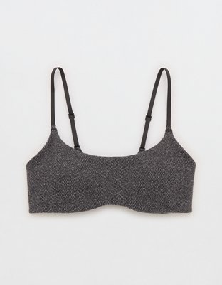OFFLINE By Aerie Jacquard Twill Curved Band Sports Bra