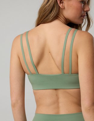 OFFLINE By Aerie Real Me Ruched Strappy Sports Bra