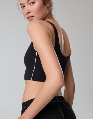 OFFLINE By Aerie Real Me Track Low Key Longline Sports Bra