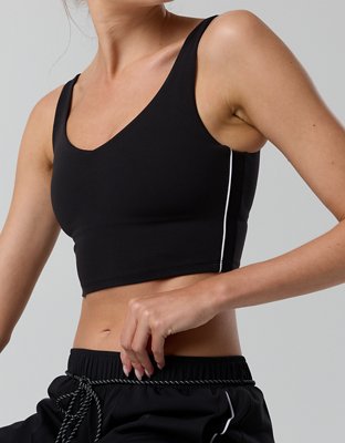 OFFLINE By Aerie Real Me Track Low Key Longline Sports Bra