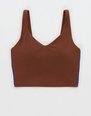 OFFLINE By Aerie Real Me Track Low Key Longline Sports Bra