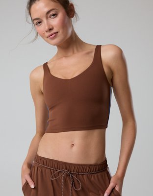 OFFLINE By Aerie Real Me Track Low Key Longline Sports Bra