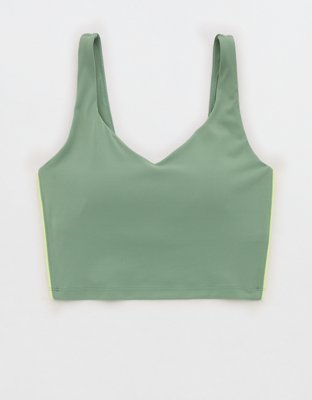 OFFLINE By Aerie Real Me Track Low Key Longline Sports Bra