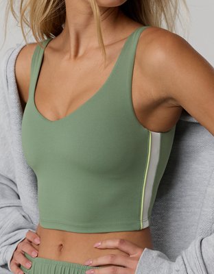 OFFLINE By Aerie Real Me Track Low Key Longline Sports Bra