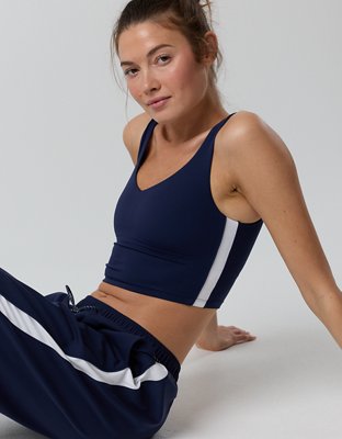 OFFLINE By Aerie Real Me Track Low Key Longline Sports Bra