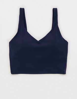 OFFLINE By Aerie Real Me Track Low Key Longline Sports Bra