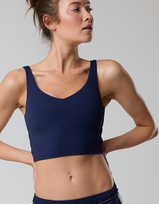 OFFLINE By Aerie Real Me Track Low Key Longline Sports Bra