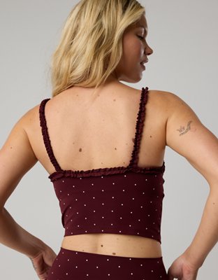 OFFLINE by Aerie Real Me XTRA Ruffle Longline Sports Bra