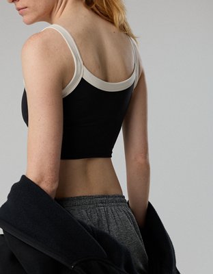 Offline By Aerie Real Me Low Key Ringer Longline Sports Bra