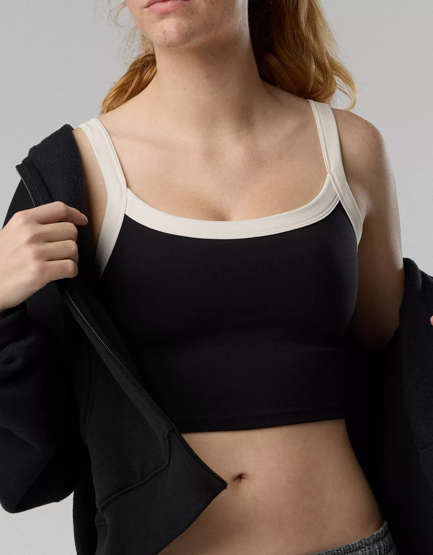 OFFLINE By Aerie Real Me Low Key Ringer Longline Sports Bra