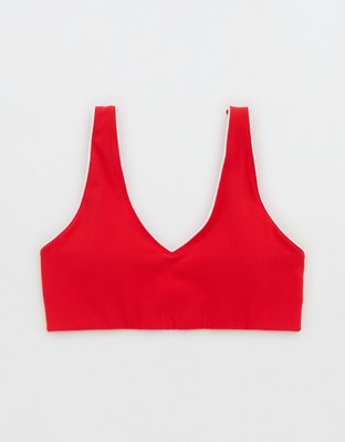 OFFLINE By Aerie Real Me XTRA Rib Piping Sports Bra