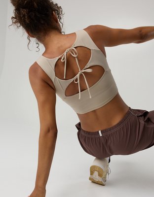 OFFLINE By Aerie Real Me Xtra Tie Back Longline Sports Bra