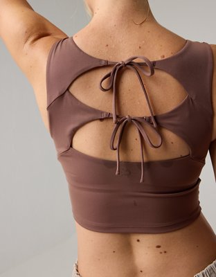 OFFLINE By Aerie Real Me Xtra Tie Back Longline Sports Bra