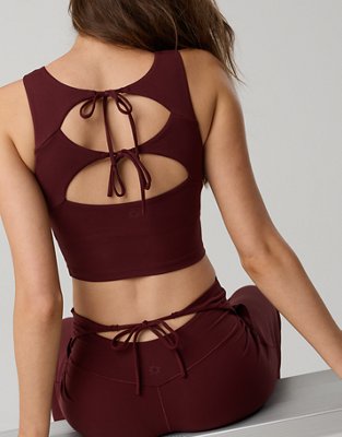 OFFLINE By Aerie Real Me Xtra Tie Back Longline Sports Bra