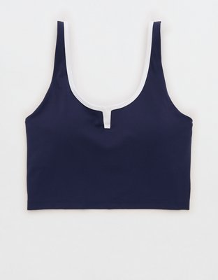 OFFLINE By Aerie Real Me Tipped Low Key Longline Sports Bra