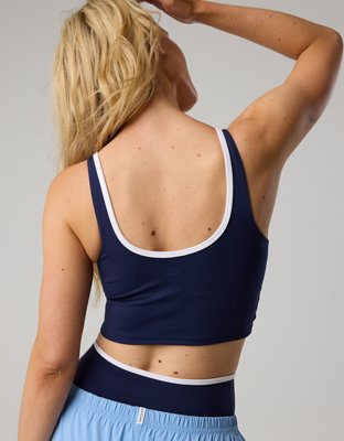OFFLINE By Aerie Real Me Tipped Low Key Longline Sports Bra