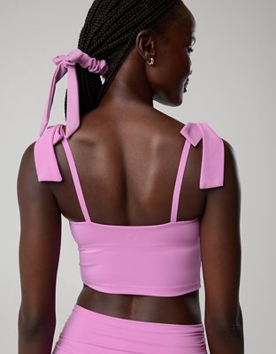 OFFLINE by Aerie Real Me Tie Shoulder Longline Sports Bra