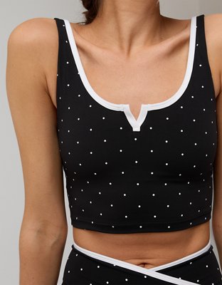 OFFLINE By Aerie Real Me Bra Deportivo Discreto de Línea Larga Decorado