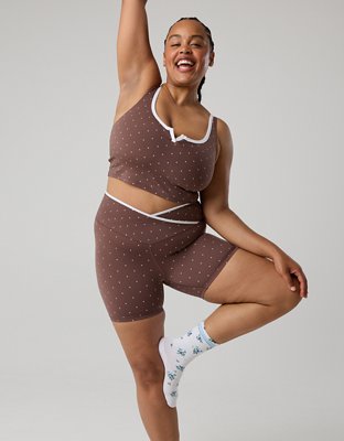 OFFLINE By Aerie Real Me Tipped Low Key Longline Sports Bra