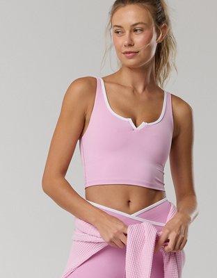 OFFLINE By Aerie Real Me Tipped Low Key Longline Sports Bra