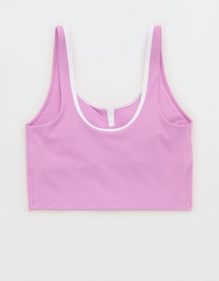 OFFLINE By Aerie Real Me Tipped Low Key Longline Sports Bra