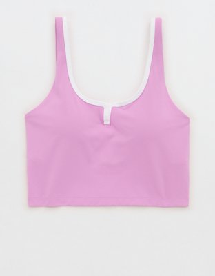 OFFLINE By Aerie Real Me Tipped Low Key Longline Sports Bra