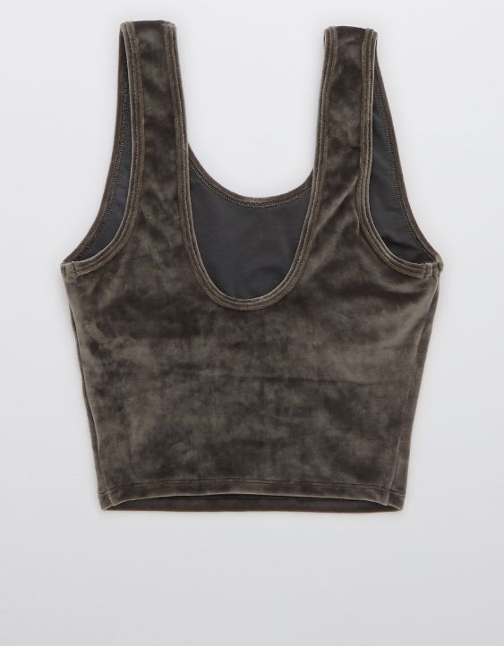 OFFLINE By Aerie After Party Velour Longline Sports Bra