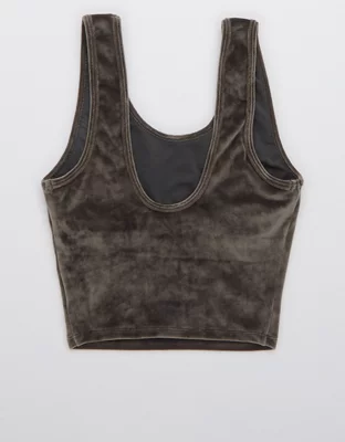 OFFLINE By Aerie After Party Velour Longline Sports Bra