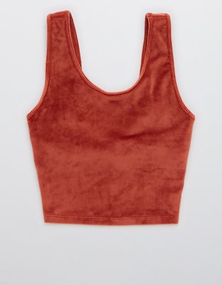 OFFLINE By Aerie After Party Velour Longline Sports Bra