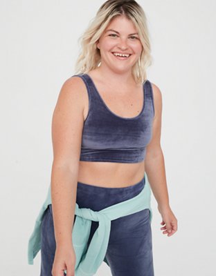 Buy OFFLINE By Aerie Goals Velvet Trim Sports Bra online